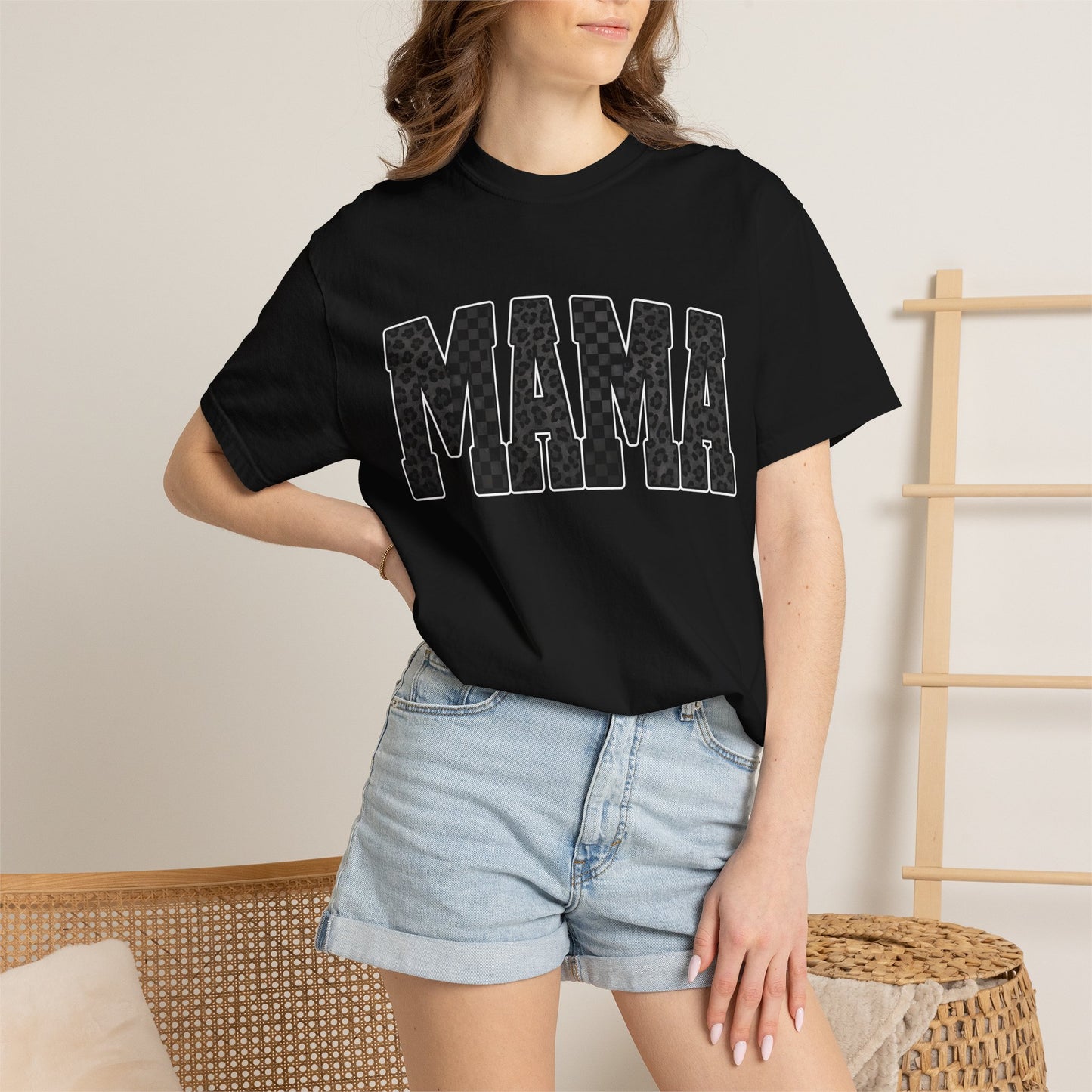 MAMA Leopard Print Tee
