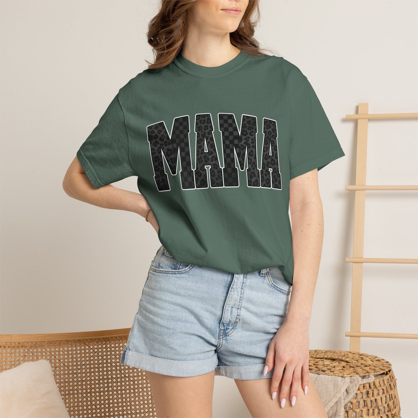 MAMA Leopard Print Tee
