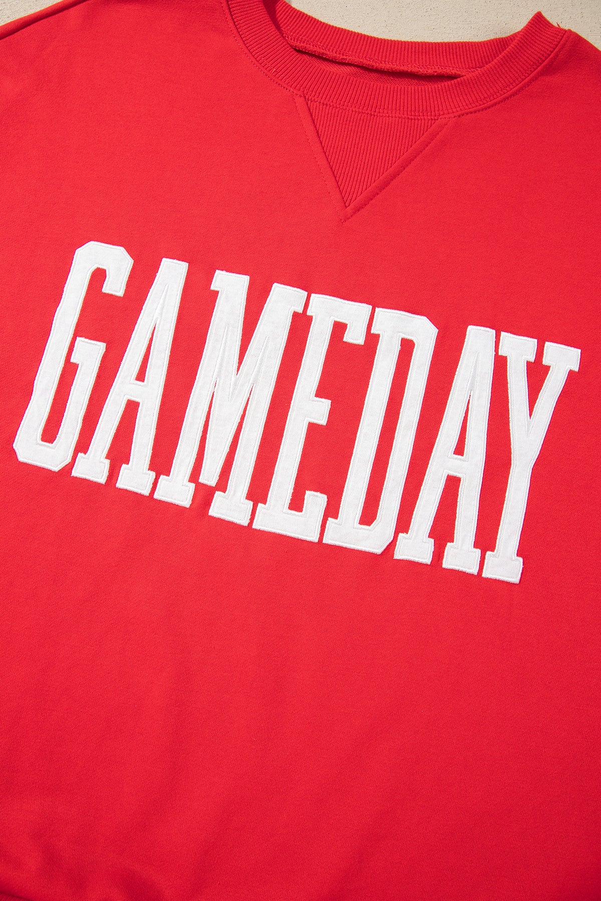Fiery Red GAMEDAY Embroidered Sweatshirt