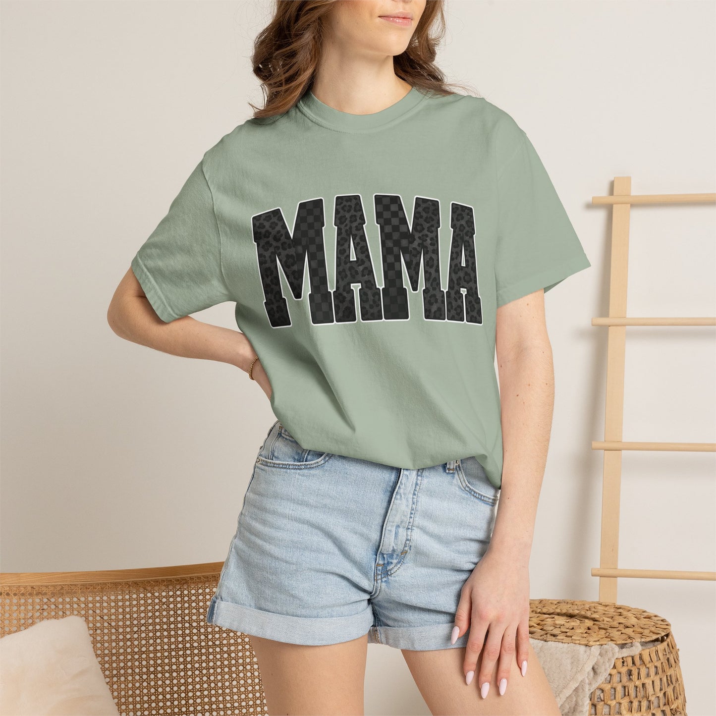 MAMA Leopard Print Tee